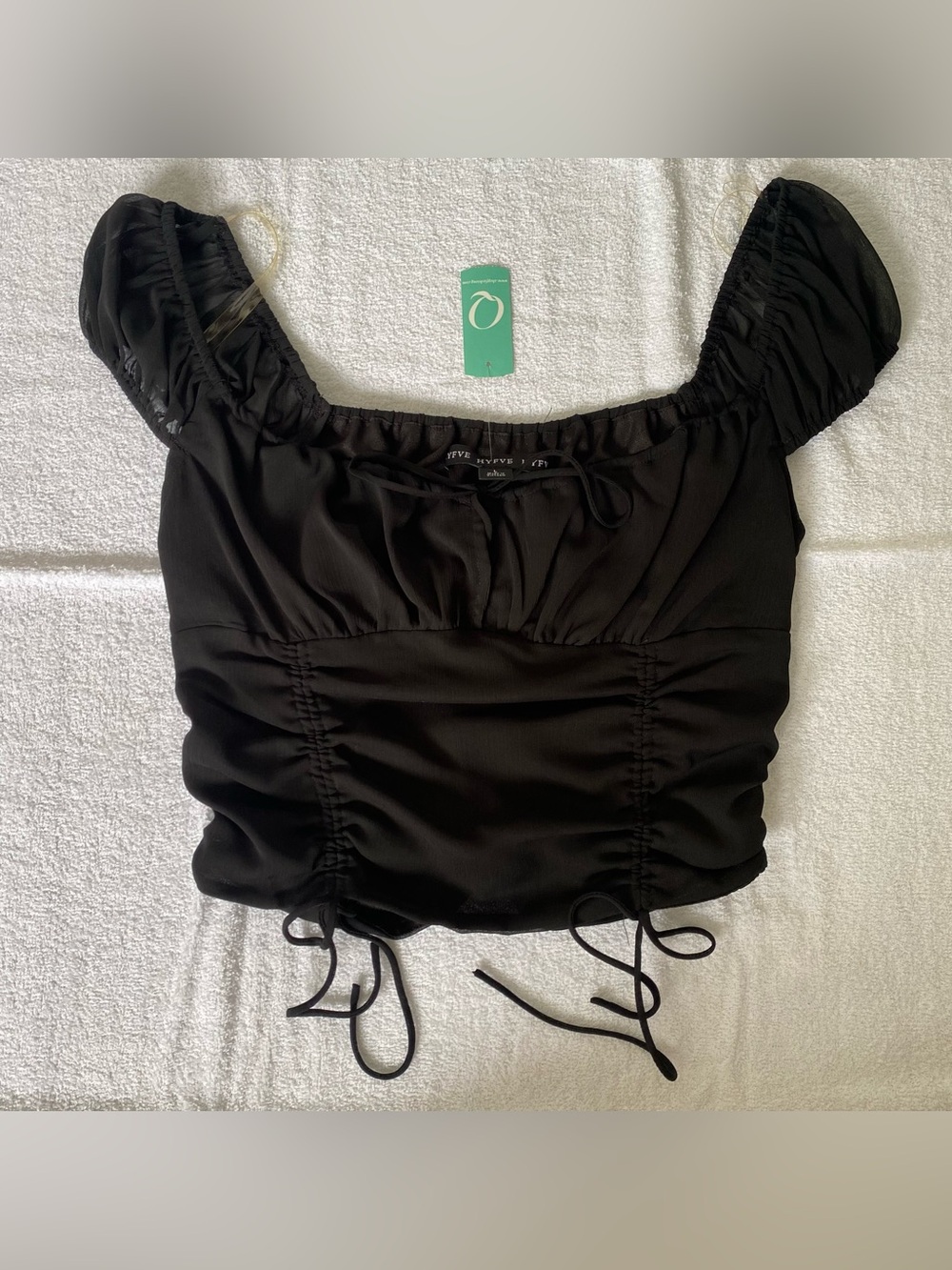 Sweetheart neckline Ruched Front Top